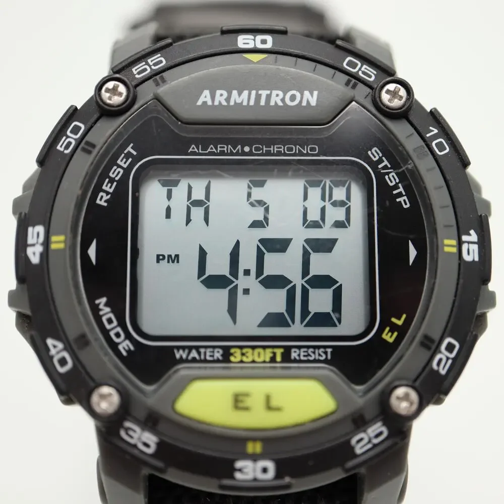 Vintage Armitron 43mm Digital Sport Watch Alarm Chronograph w New Battery